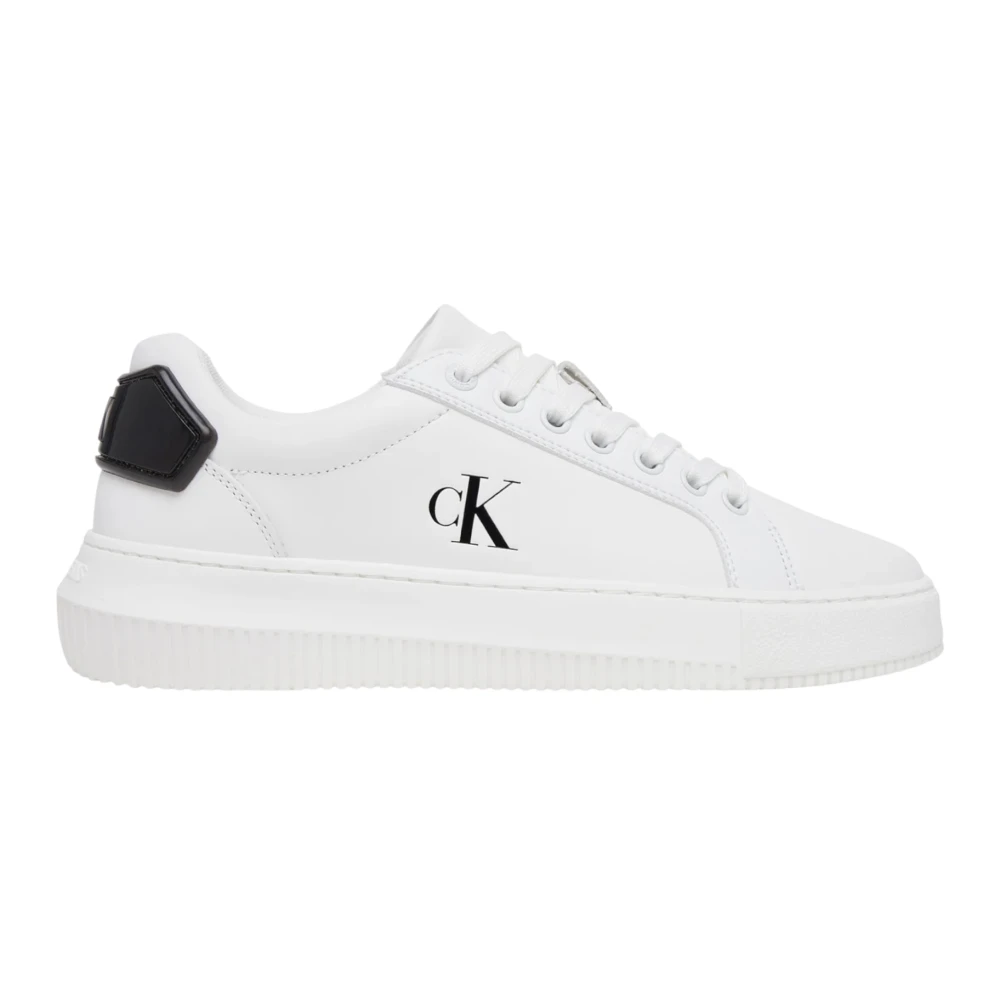 Calvin Klein Jeans Women's White Sneaker Pelle