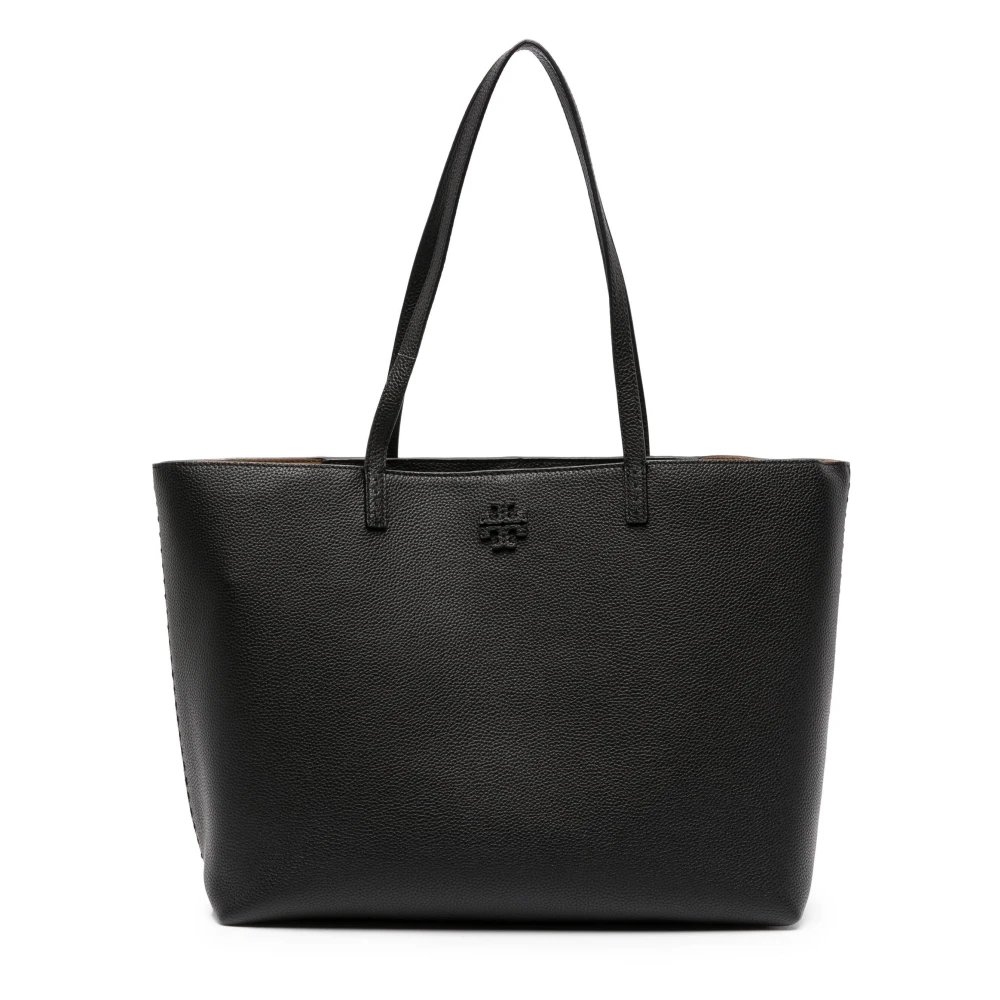 Tory Burch Elegant Svart Läder Tote Väska Black, Dam