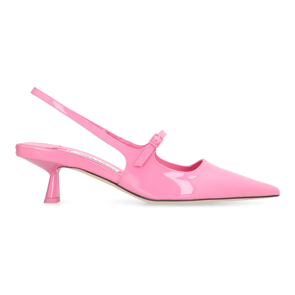 Patent Skinn Slingback Pumps