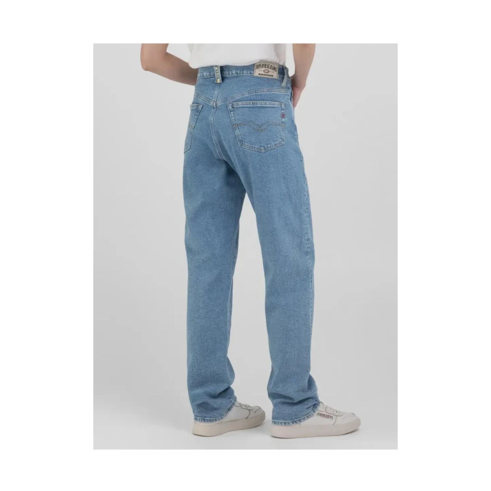 Replay High-waisted straight fit jeans Blue Dames