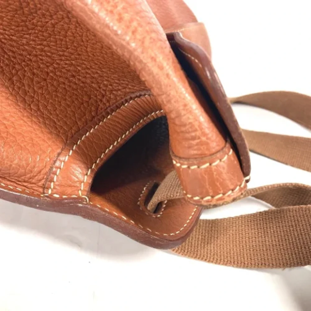 Hermès Vintage Pre-owned Leather backpacks Brown Dames