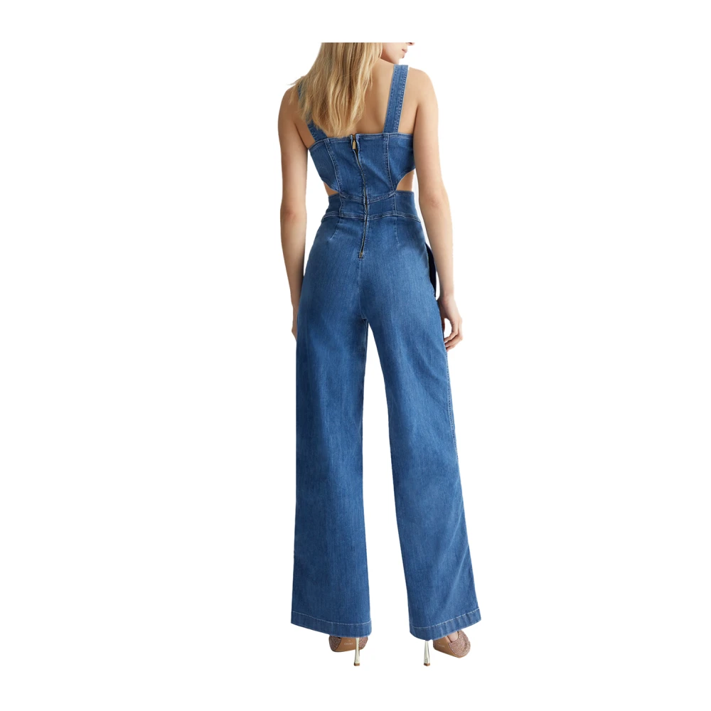 Liu Jo Blauwe Denim Prinsessenjurk Blue Dames