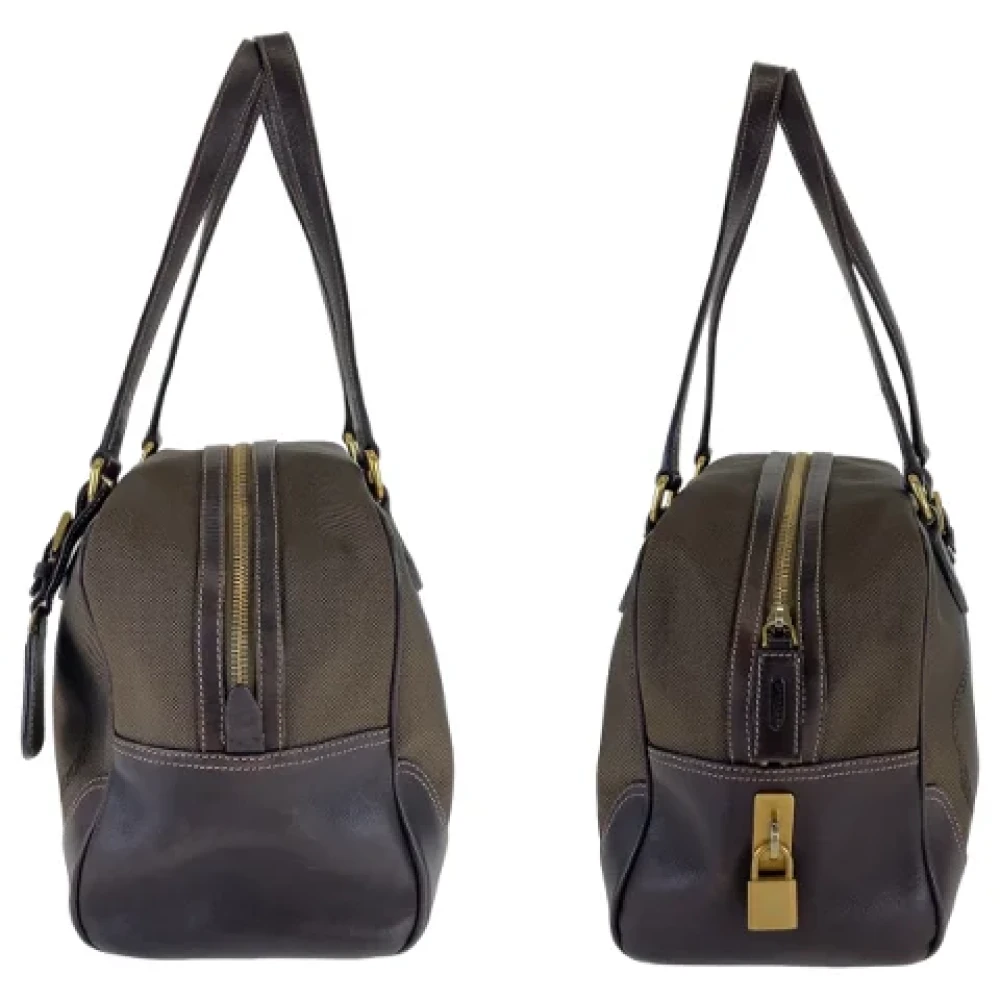 Prada Vintage Pre-owned Canvas prada-bags Brown Dames