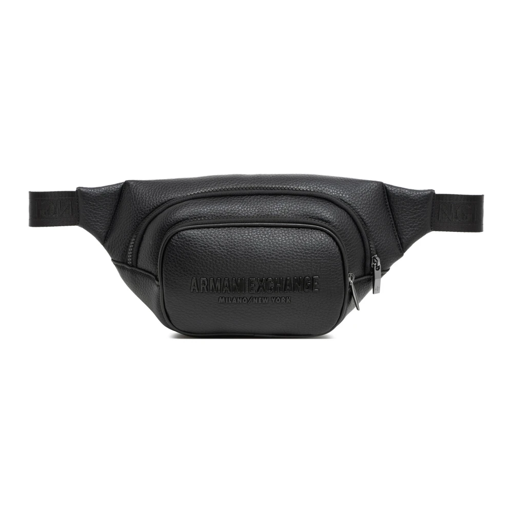 Armani Exchange Verstelbare Heuptas met Ritssluiting Black Heren