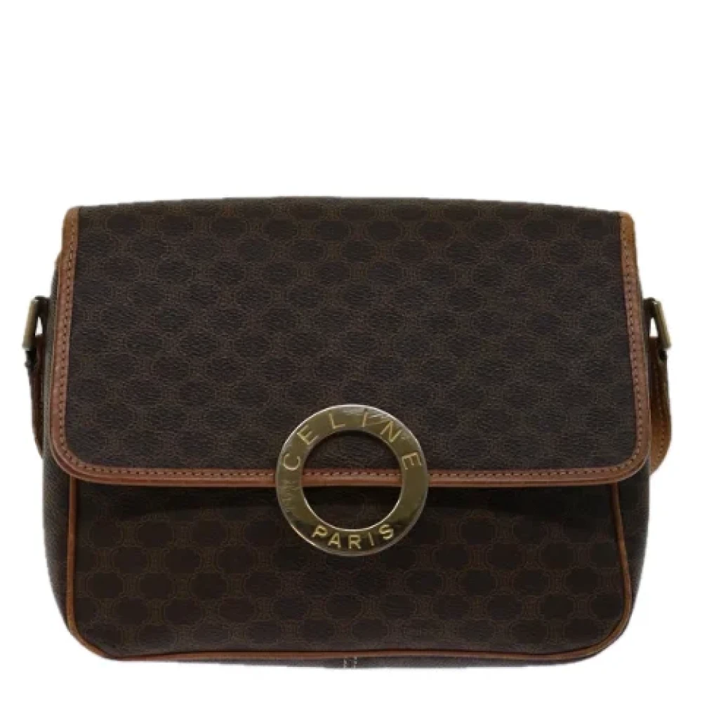 Celine Vintage Pre-owned Canvas shoulder-bags Brown Dames