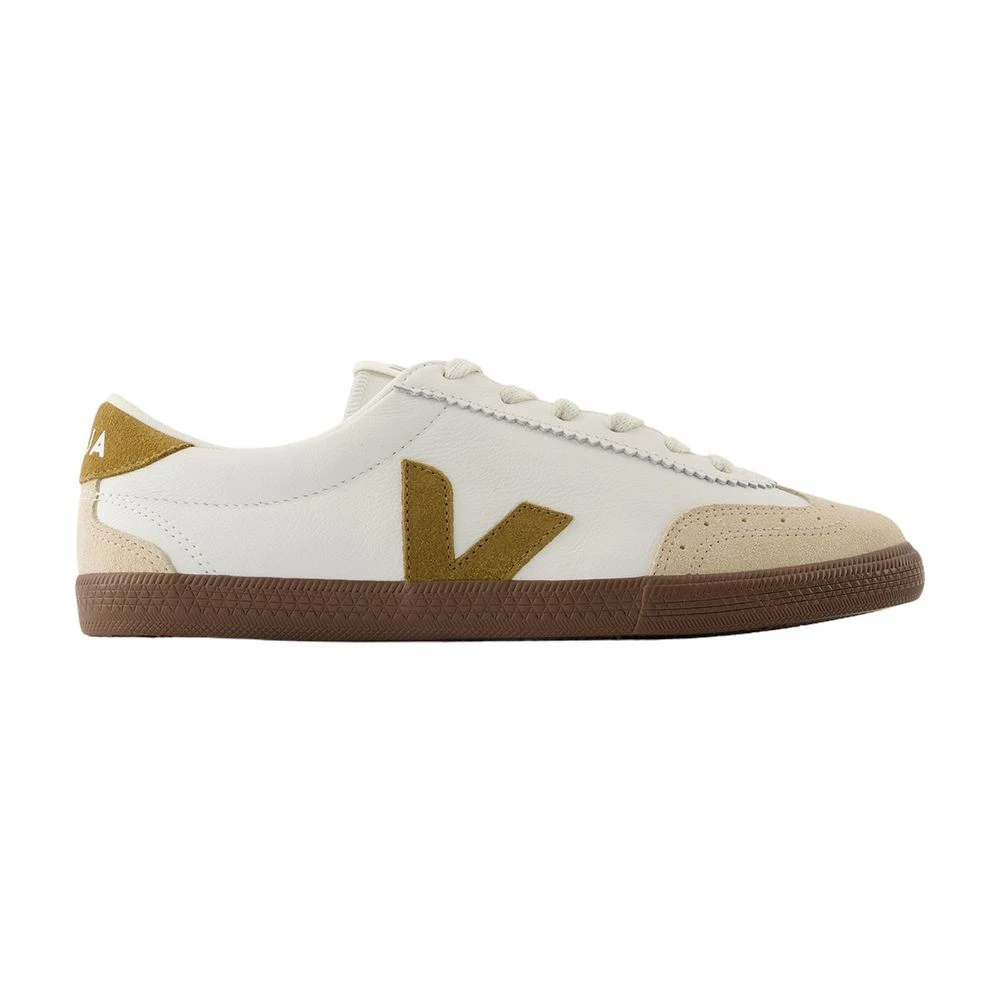 Veja Men's White Sneakers, 7 Uk, Leather Volley Trainers