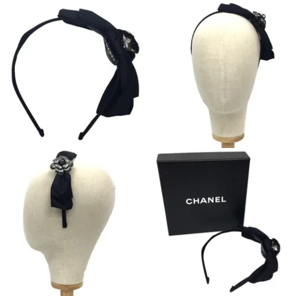 Chanel Vintage Pre-owned Fabric hair-accessories Black Dames