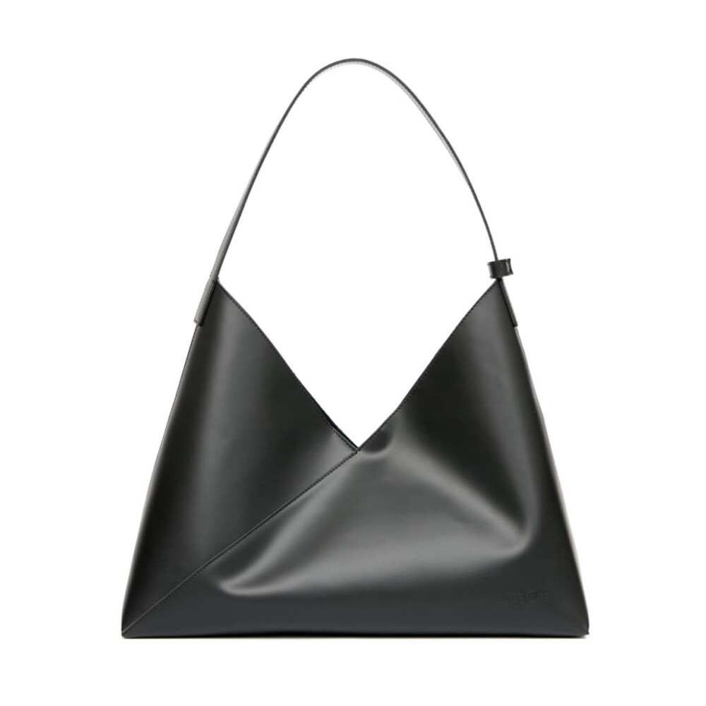 Black leather bag with silver hardware hotsell