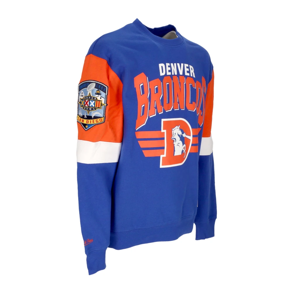 Mitchell & Ness Denver Broncos Crewneck Sweatshirt NFL Blue Heren