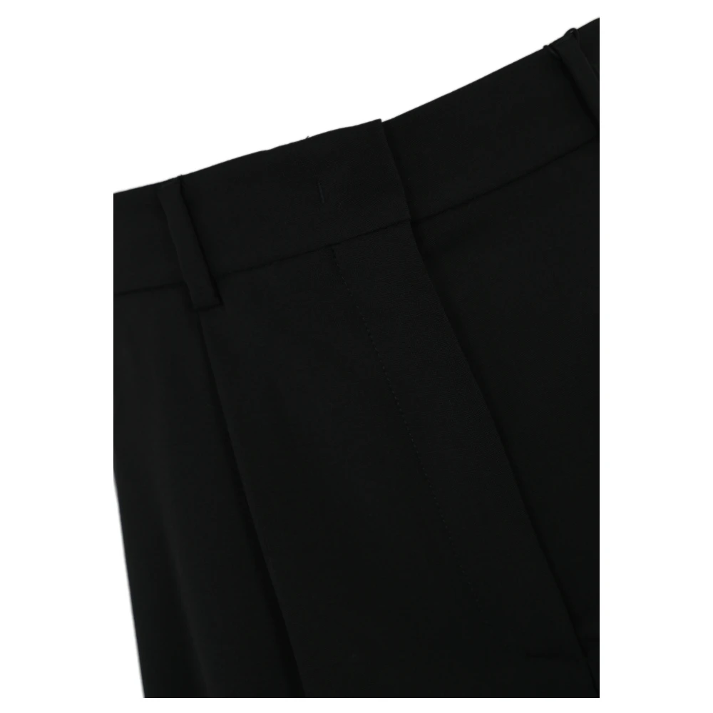 Max Mara Weekend Zwarte wollen Bermuda broek Black Dames