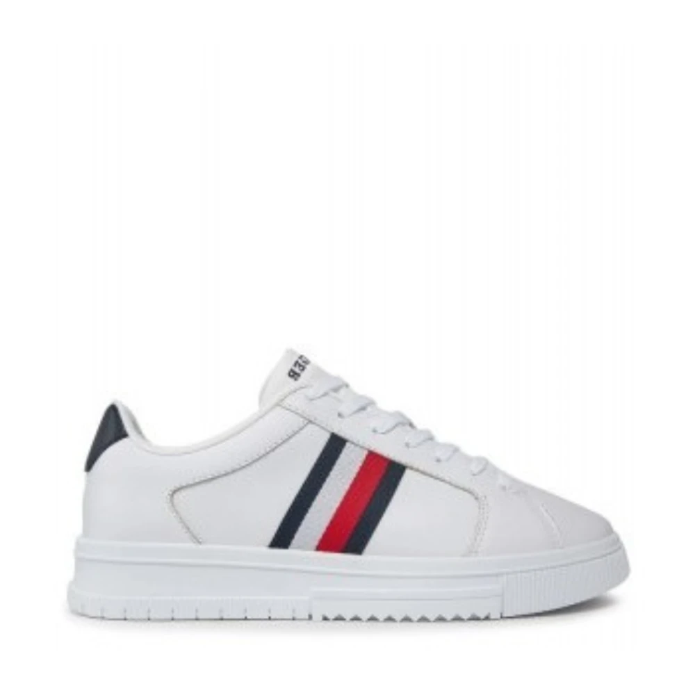 Tommy Hilfiger Men's White Low Top Trainers - Sneakers - 8 Uk - Shoes