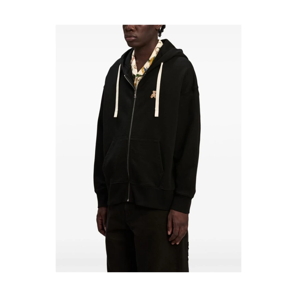 Palm Angels Sweatshirt met beer motief en capuchon Black Heren