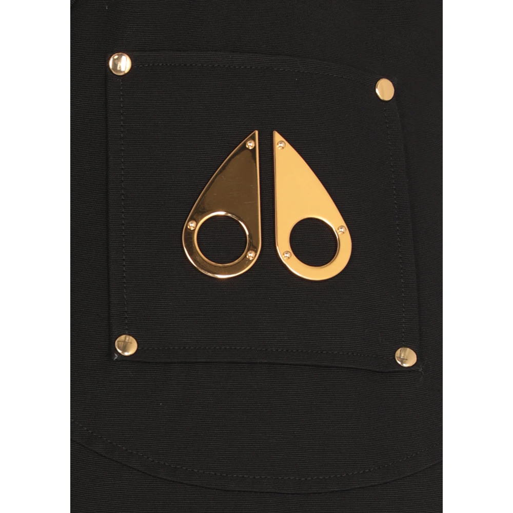 Moose Knuckles Zwarte donsjas met hoge kraag Black Heren
