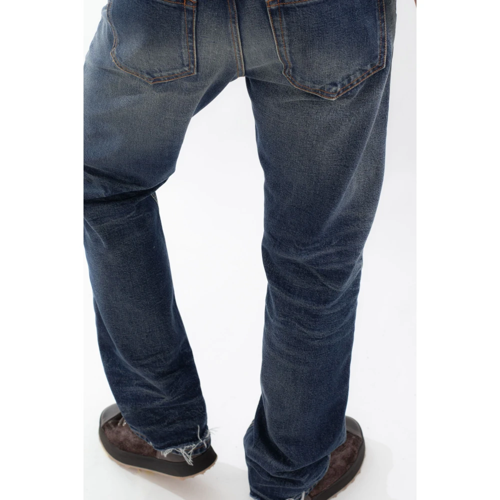 Haikure Vintage Wash Straight Jeans Blue Heren