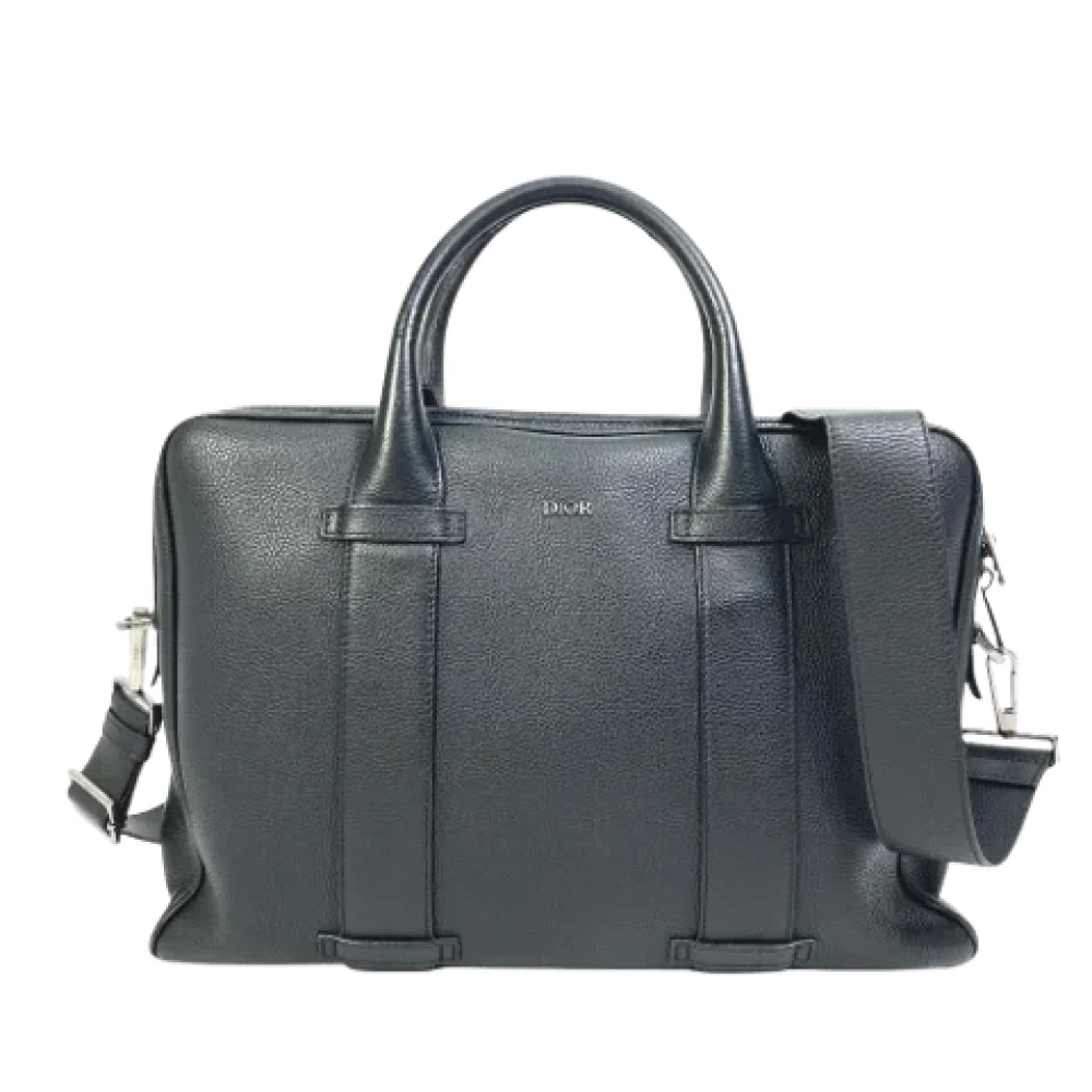 Dior Vintage Pre-owned Leather dior-bags Black Heren