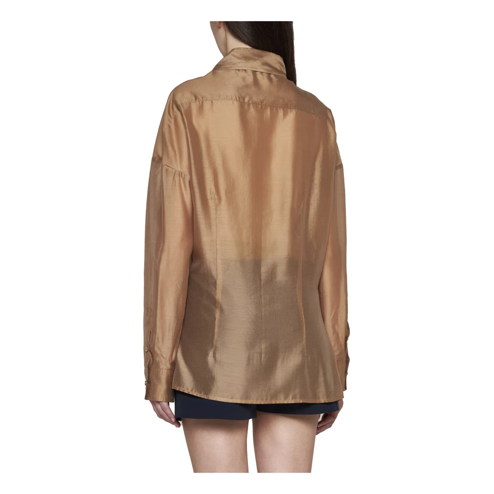 Blanca Vita Leren Bruine Overhemden Brown Dames