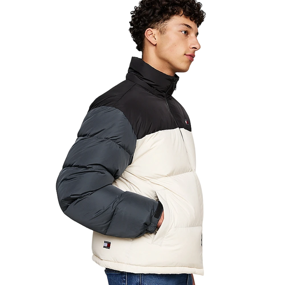 Tommy Jeans Kleur Blok Hooded Jas Multicolor Heren