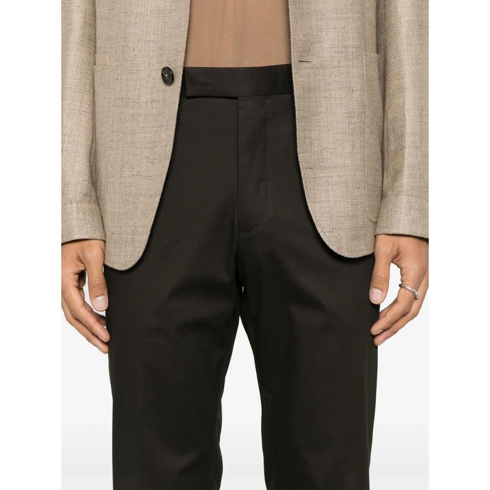 Ermenegildo Zegna Katoenen broek met zij- en achterzakken Brown Heren
