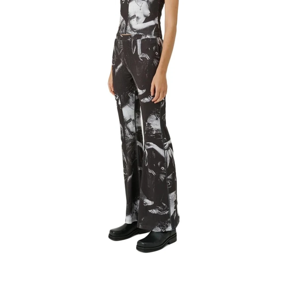 Soulland Zwarte AOP Flare Broek Black Heren