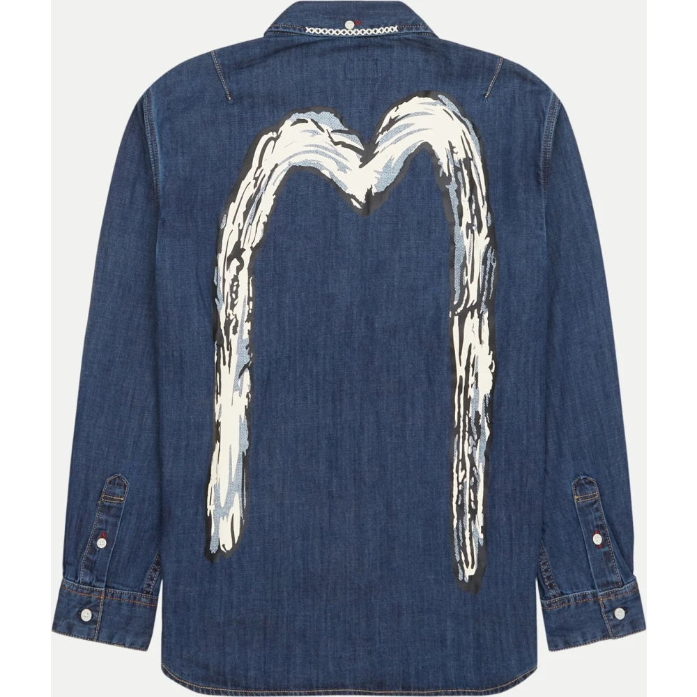 Evisu Indigo Denim Jack Regular Fit Blue Heren