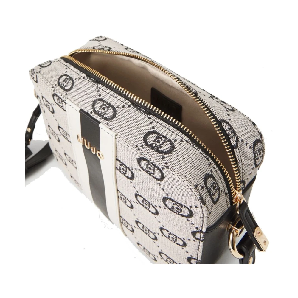 Liu Jo Jacquard Schoudertas met Ritssluiting Beige Dames