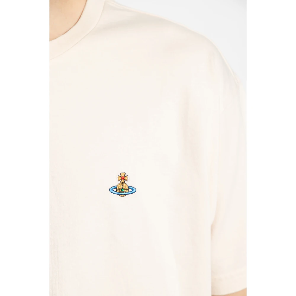 Vivienne Westwood T-shirt met logo Beige Heren