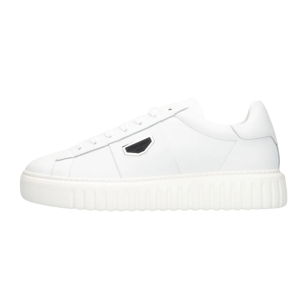 Antony Morato Mannelijk Wit Schoenen Heren, 40 Eu, Leer, Mmfw 01913 Sneakers