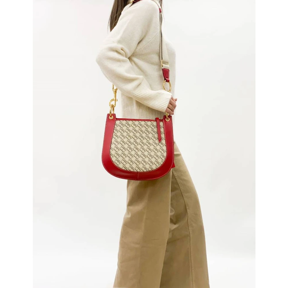 Carolina Herrera Rode leren crossbody tas Castañuela Red Dames