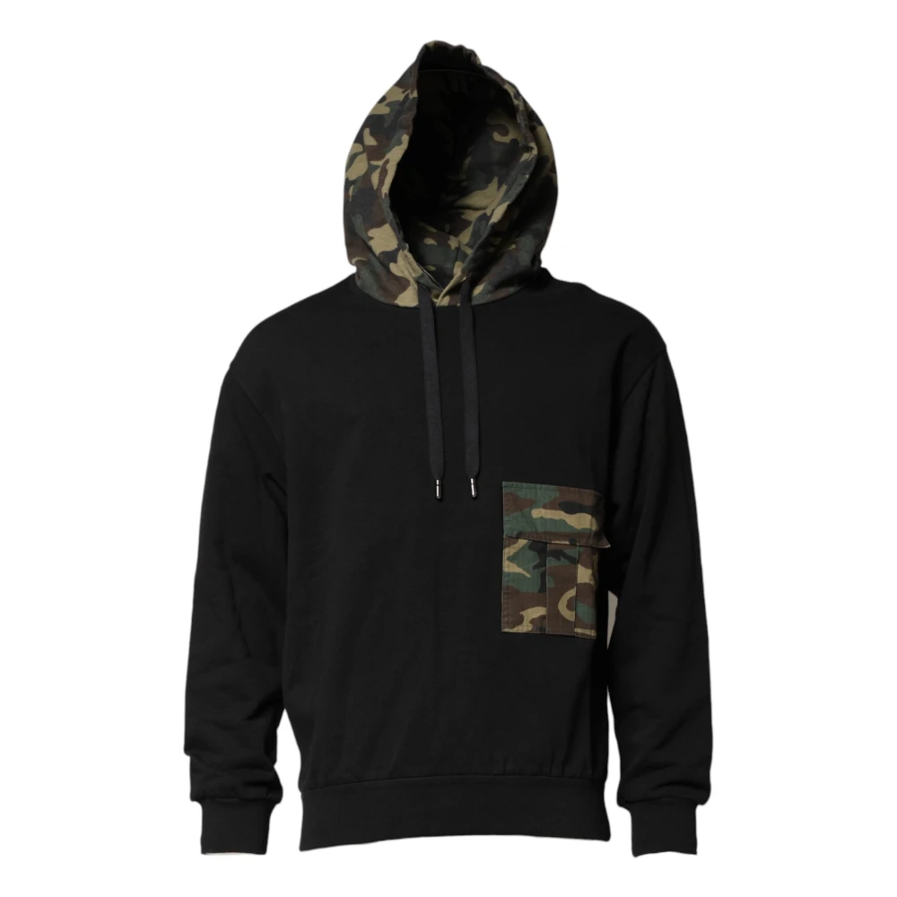 Dolce & Gabbana Men's Black Camo Hooded Sweatshirt Jumper - Hoodies - S - Sweatshirts & Hoodies