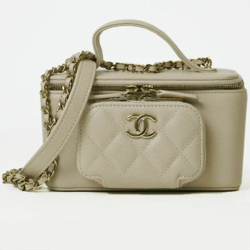Chanel Vintage Pre-owned Leather chanel-bags Beige Dames