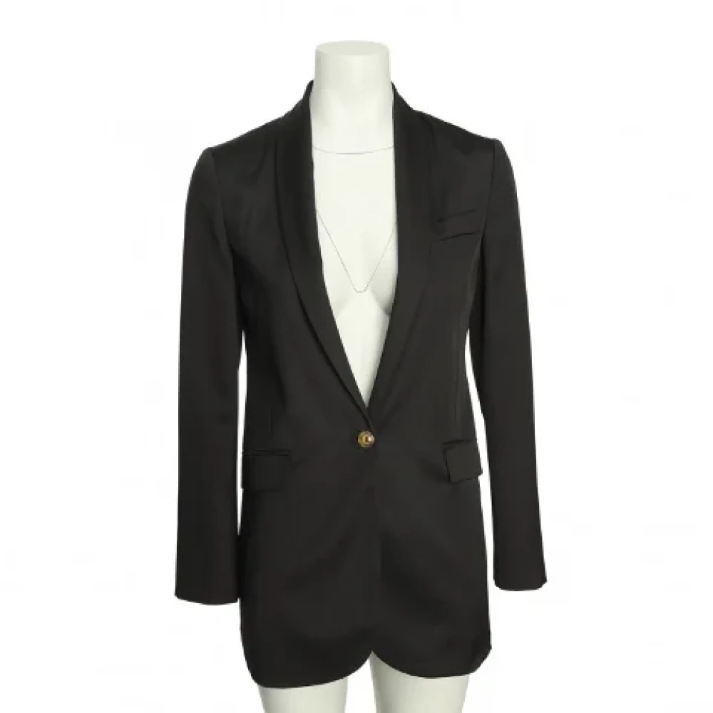 Gucci Vintage Pre-owned Silk outerwear Black Dames