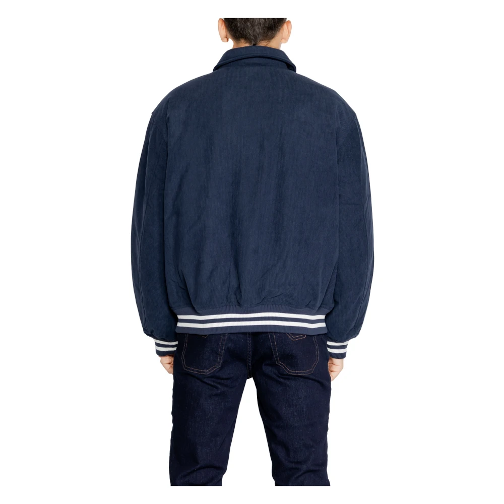 Tommy Jeans Blauwe Zip-Up Jas voor Mannen Blue Heren