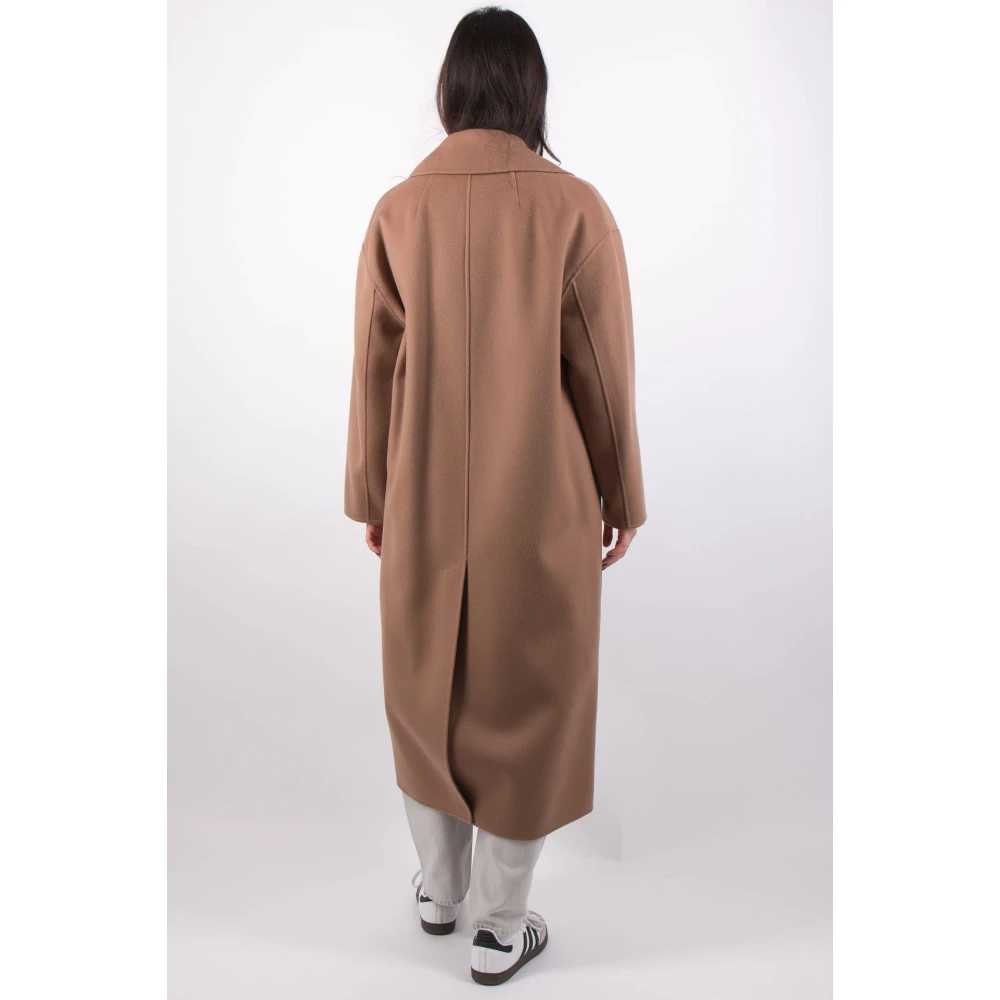 Max Mara Kameel Mantel Stijlvolle Jas Brown Dames