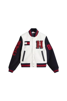 Logo Appliqué Relaxed Varsity Jacket