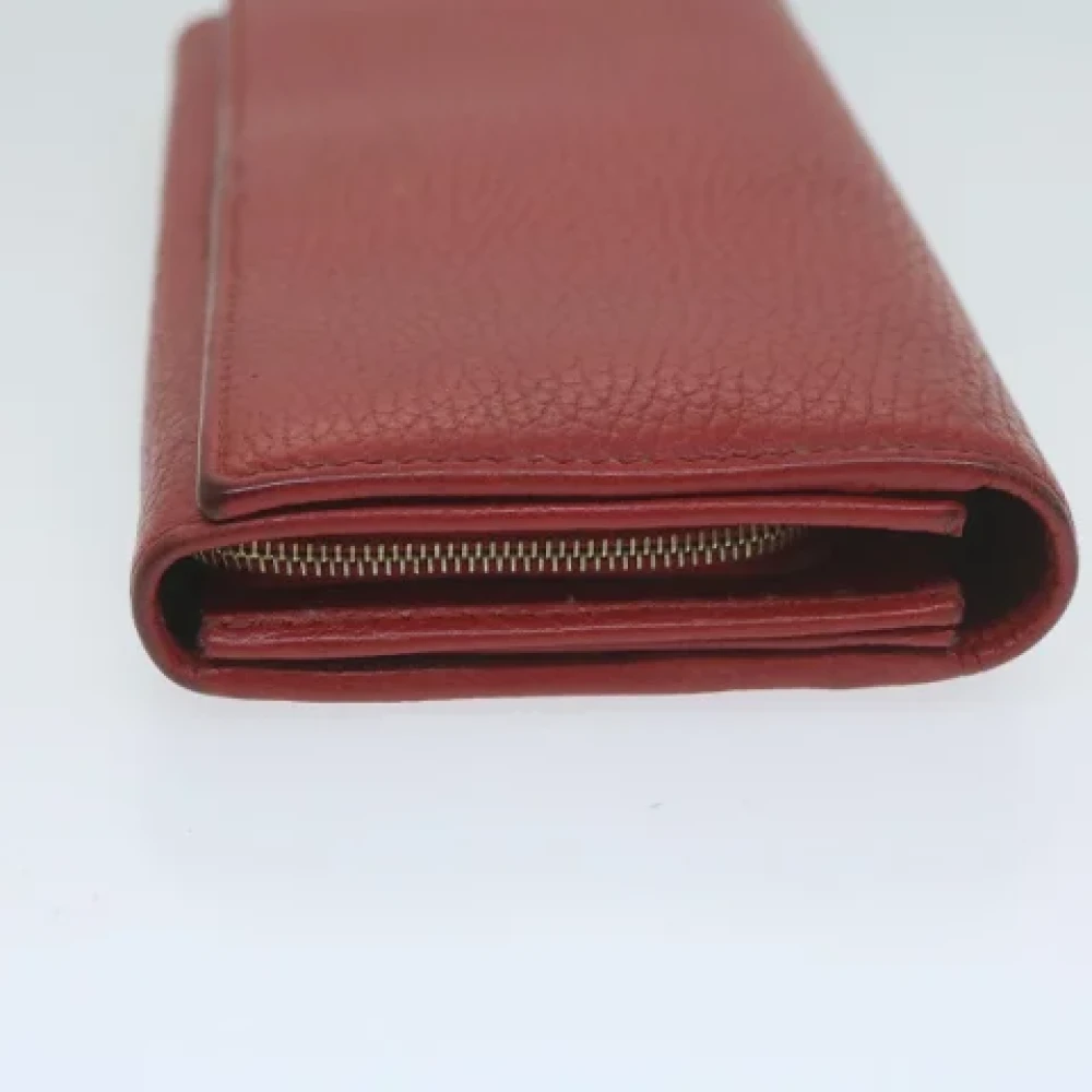 Gucci Vintage Pre-owned Leather wallets Red Dames