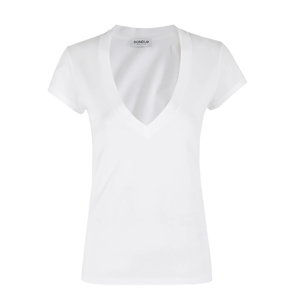 Dondup V-hals top in trendy stijl White Dames