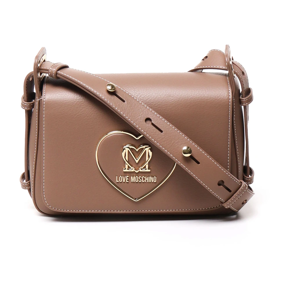 Love Moschino Beige Schoudertas Flap Sluiting Beige Dames