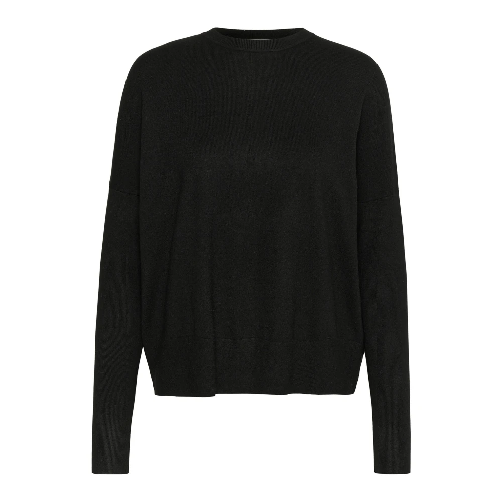 InWear Zwarte Gebreide Pullover Trui Black Dames