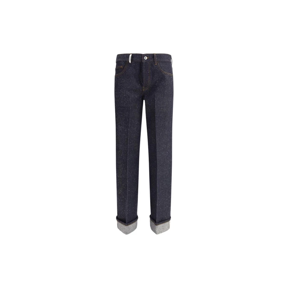 Burberry Geruite Denim Jeans Regular Fit Blue Dames