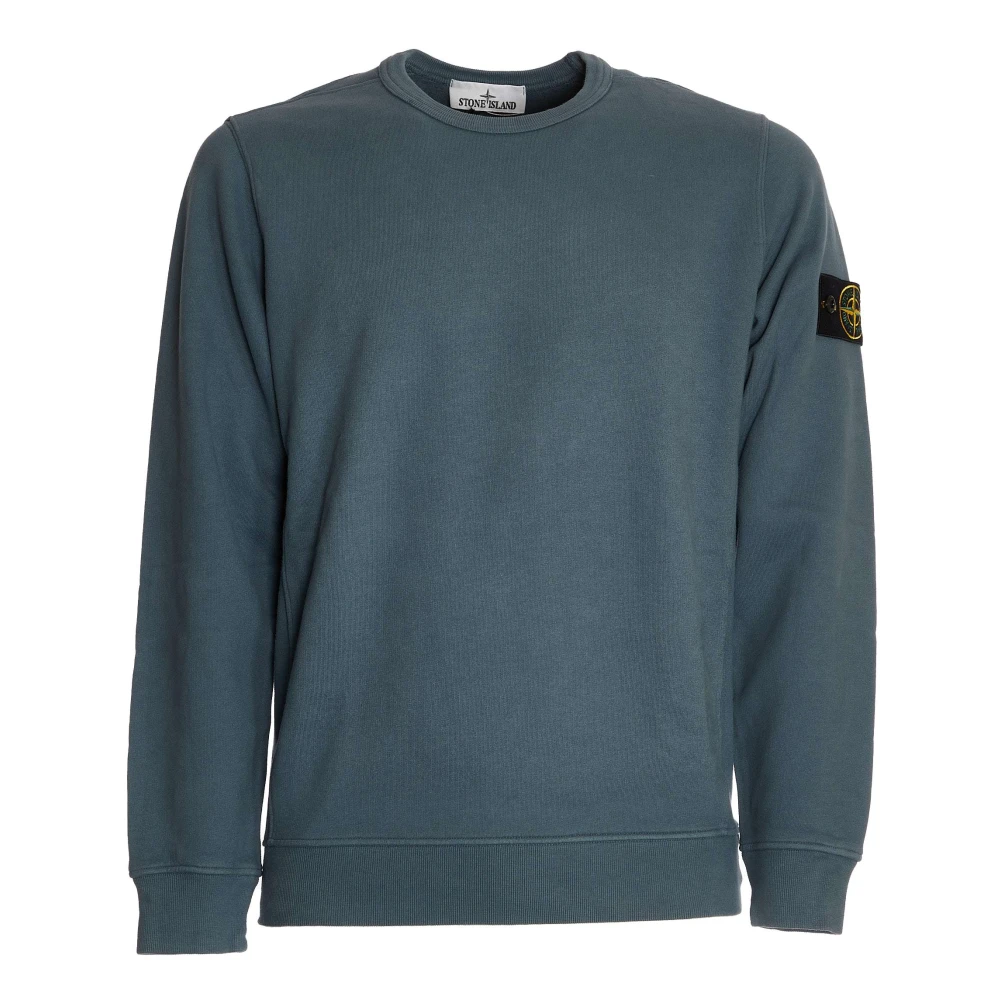 Stone Island Klassieke Crew Neck Sweatshirt in Blauw Blue Heren