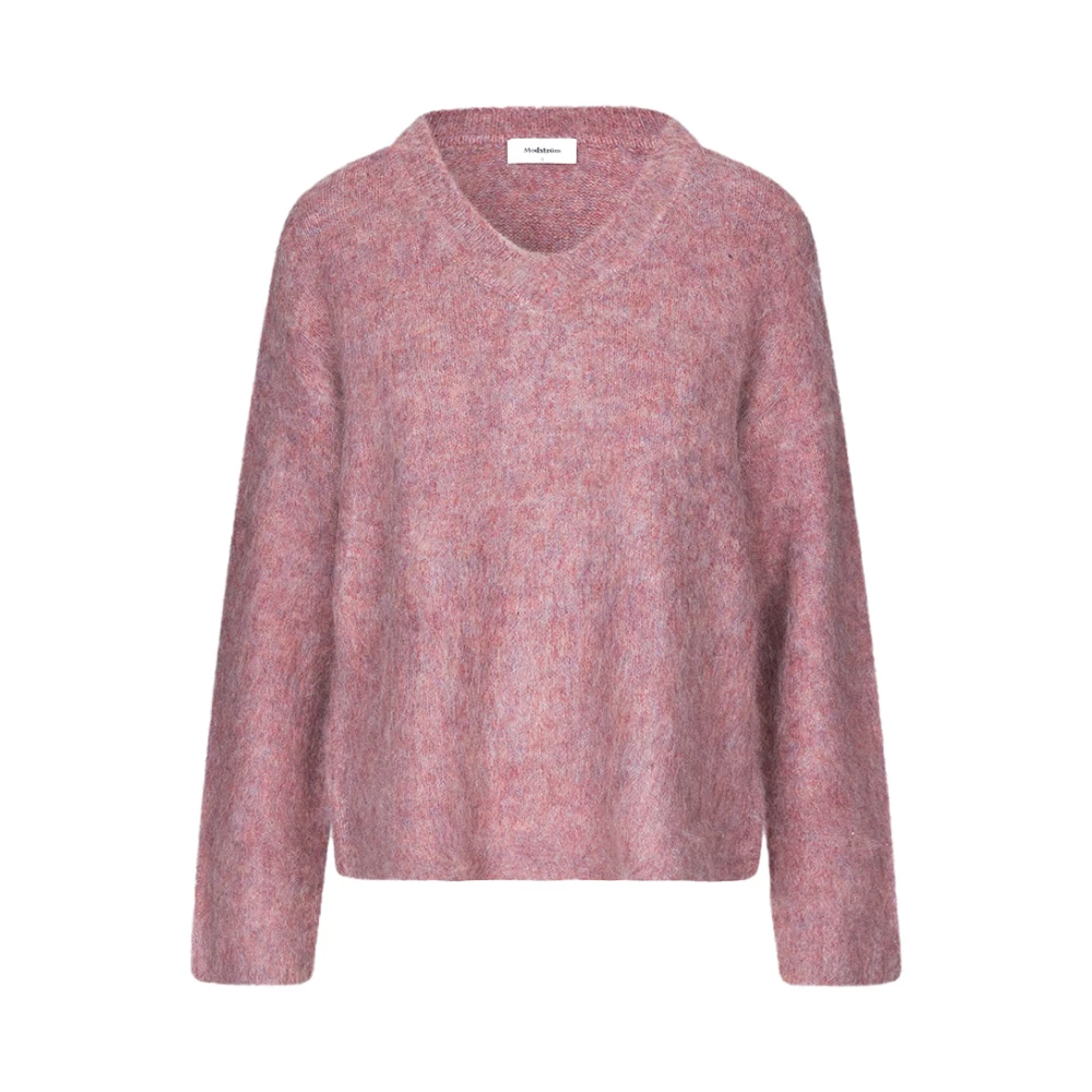 Modström V-hals trui Sparkling Grape Pink Dames