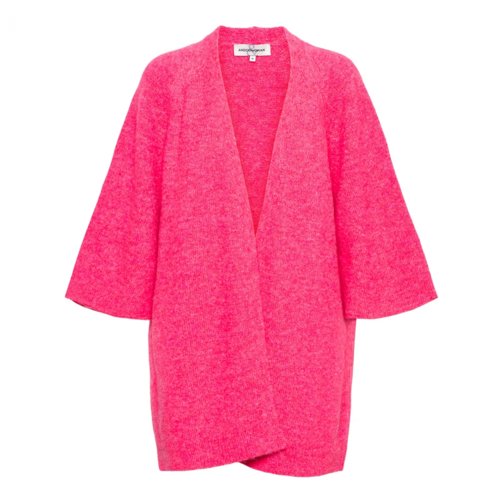 &Co Woman Lange gebreide trui Pink Dames