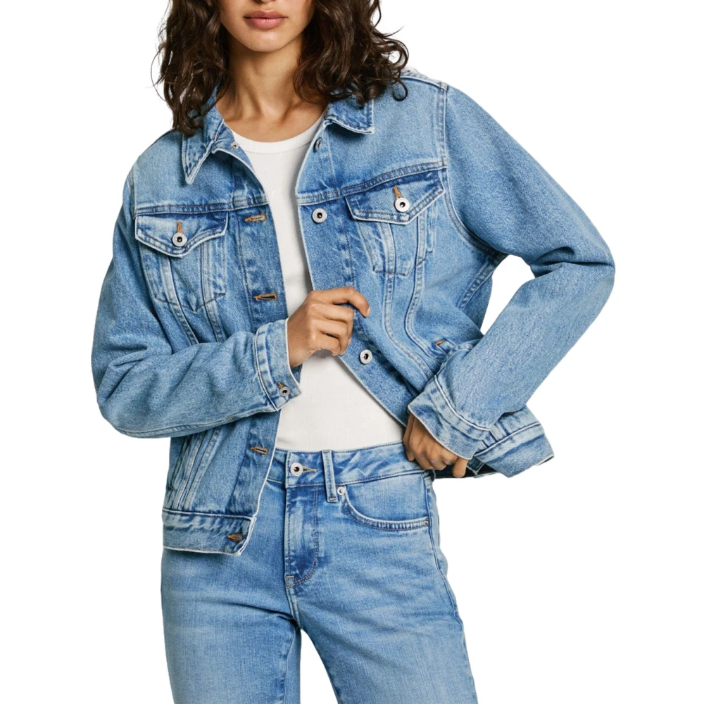 Pepe Jeans Denim Jack Pepe Future Lijn Blue Dames