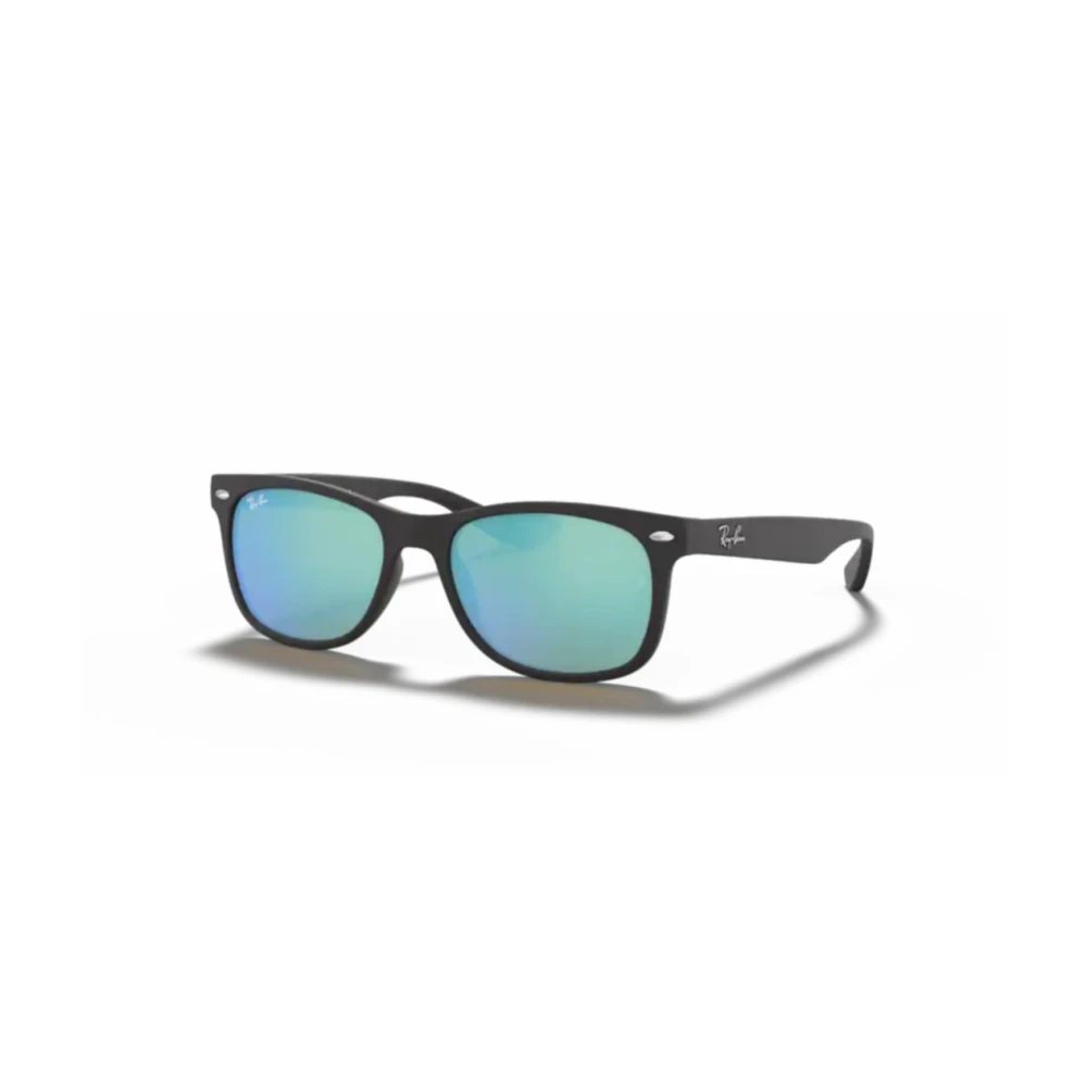 Ray - Ban Blue Kid Rj9052s Junior New Wayfarer 100S55 Sunglasses Injected Black Squared Normal - Image 6