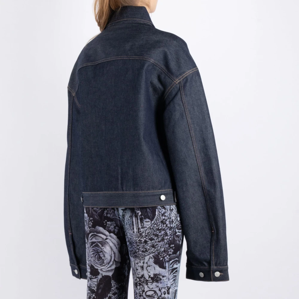 Acne Studios Blauwe Katoenen Jas Blue Dames