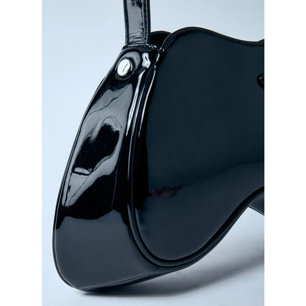 Diesel Schoudertas met logo plaatje Black Dames