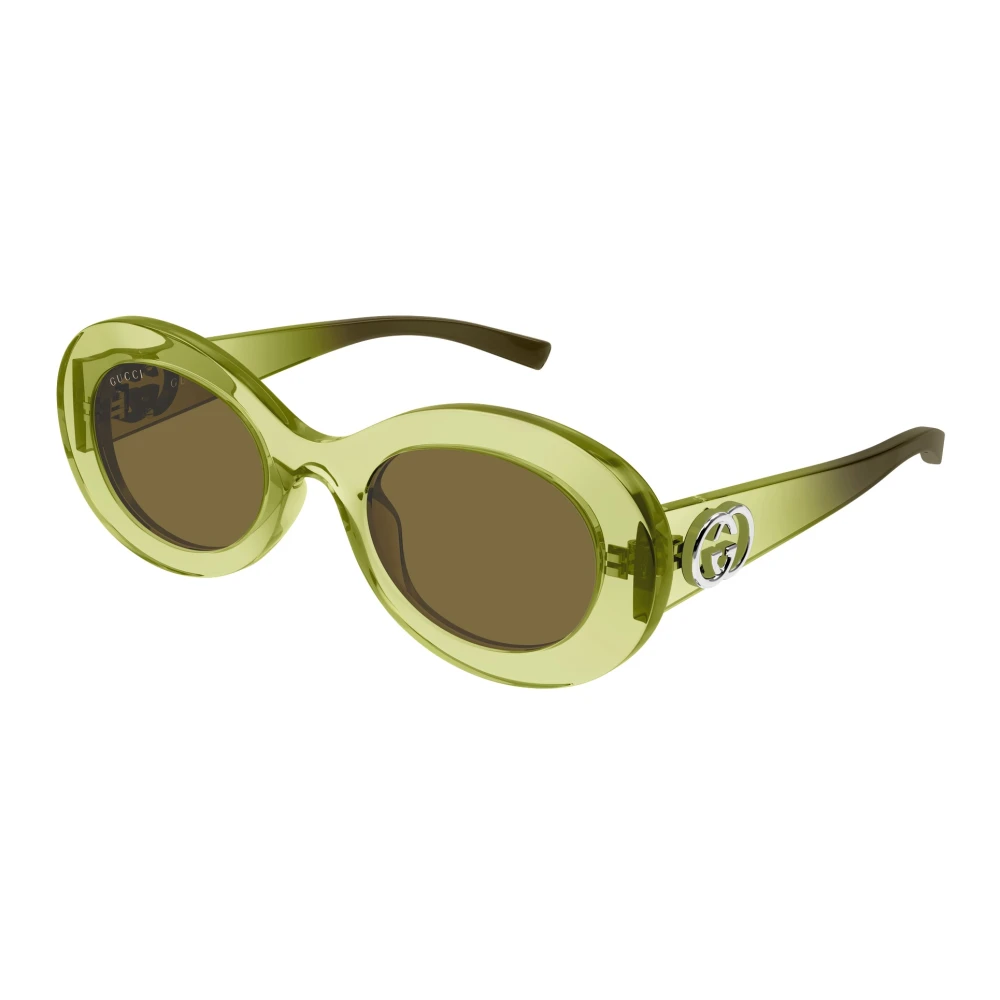Gucci Green Sunglasses, Female, 51 Mm, Oval Frame Sunglasses