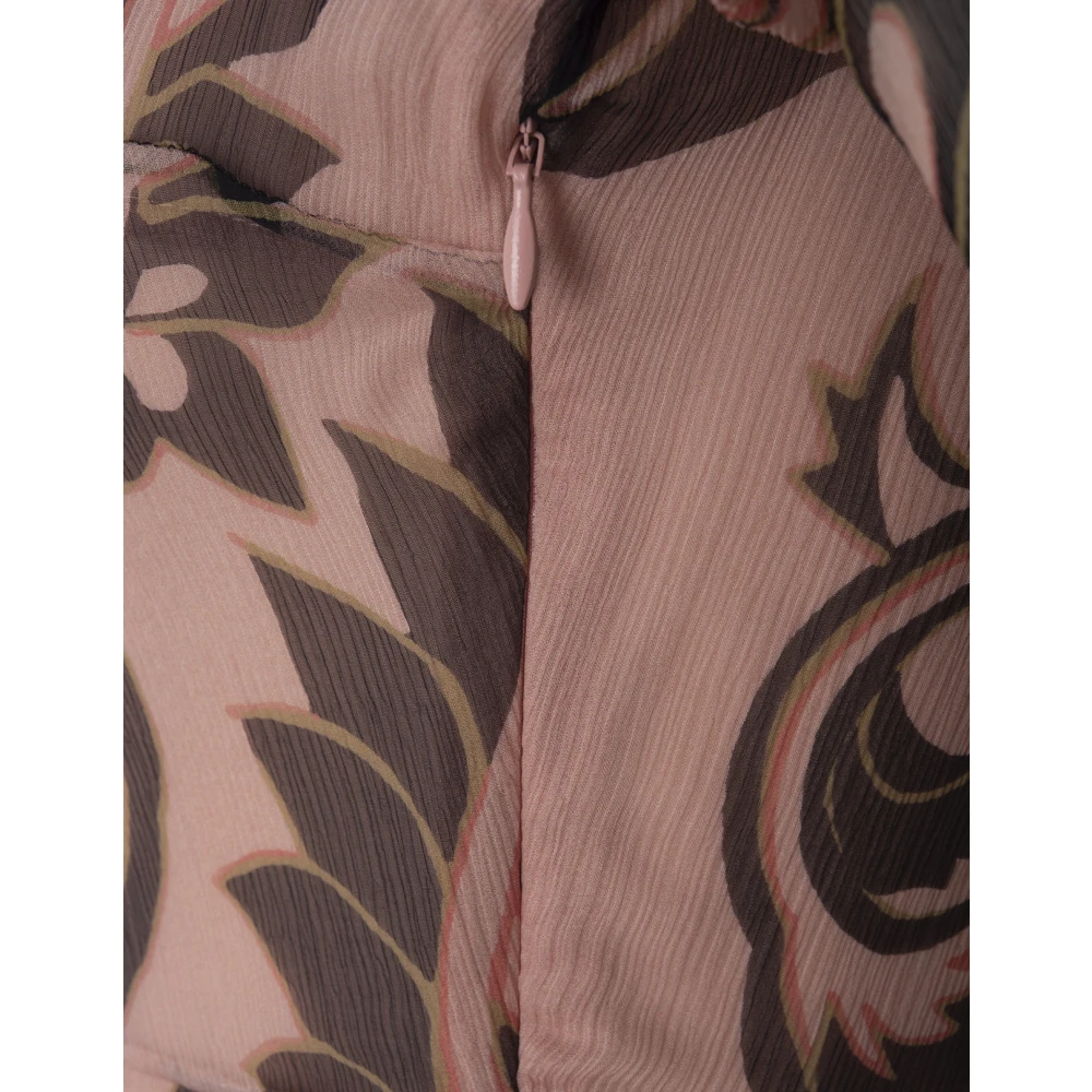 ETRO Roze Zijden Chiffon Maxi Jurk Multicolor Dames