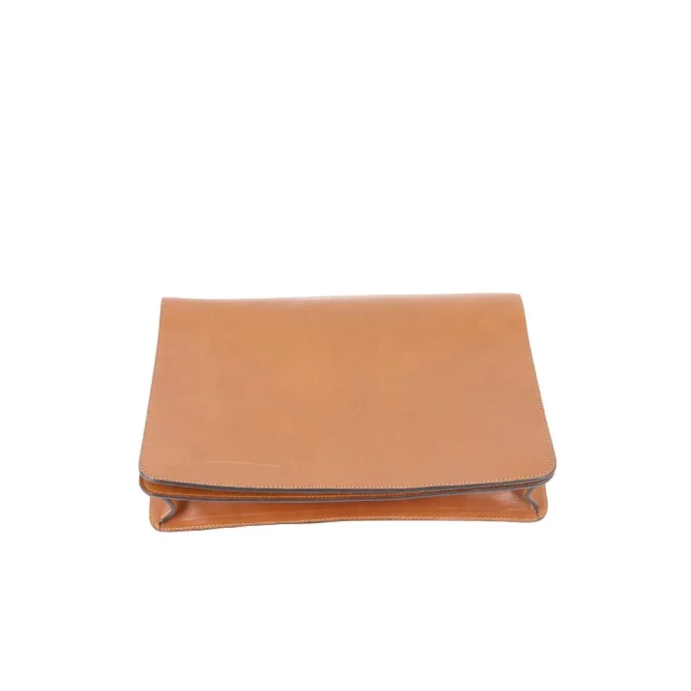 Maison Margiela Pre-owned Leather clutches Brown Dames