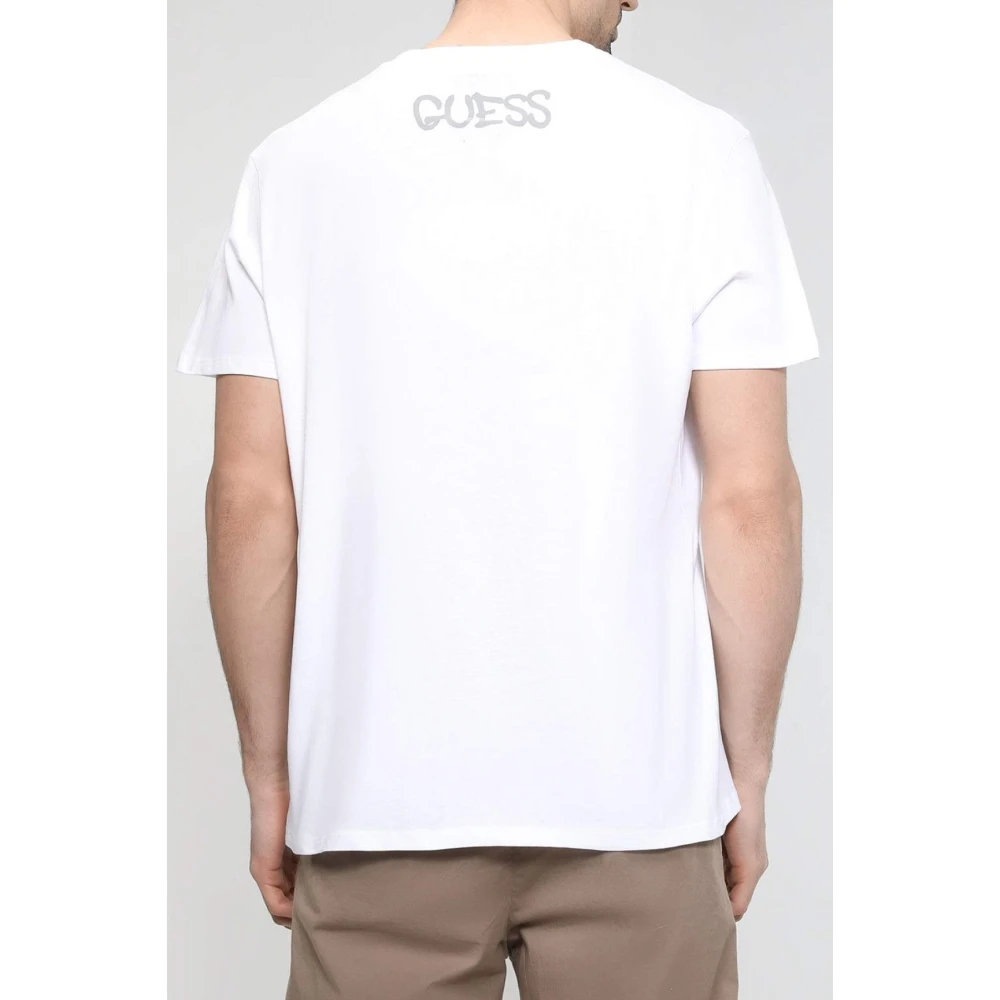 Guess Geprint T-shirt van katoen White Heren